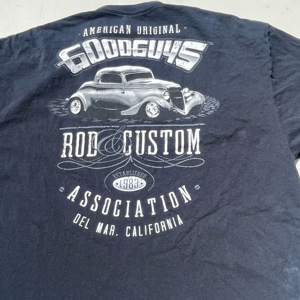 Men's Good Guys T-Shirt Black Spell-Out 3XL Hot Rods Cars Street Low Riders